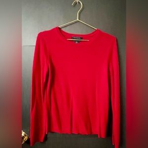 From TAHARI PURE LUXE 100% pure cashmere gorgeous red light sweater